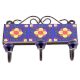 Navy Blue And Yellow Floral Tiles Hooks